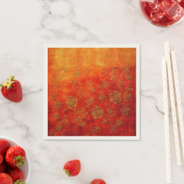 Guardanapo De Papel Ouro Ember Floral Batik