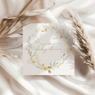 Guardanapo De Papel Ouro Floral Flor Selvagem Personalizada