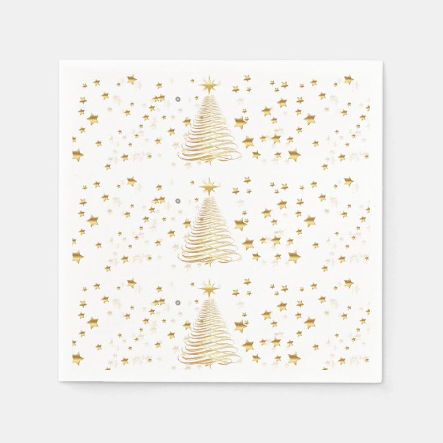 Guardanapo De Papel Ouro Natal (Frente)