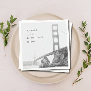 Guardanapo De Papel Ouro Portão San Francisco Casamento Napkins