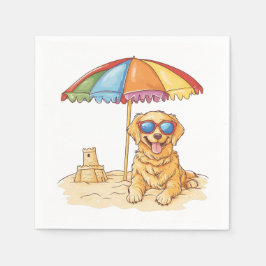 Guardanapo De Papel Ouro Retriever Beach og