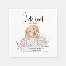 Guardanapo De Papel Ouro Retriever Cachorro Casamento Cocktail Napkins