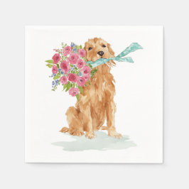 Guardanapo De Papel Ouro Retriever Coquette Napkins