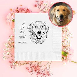 Guardanapo De Papel Ouro Retriever Dog Personalizado Eu Também Faço