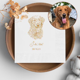 Guardanapo De Papel Ouro Retriever Dog Personalizado Eu Também Faço