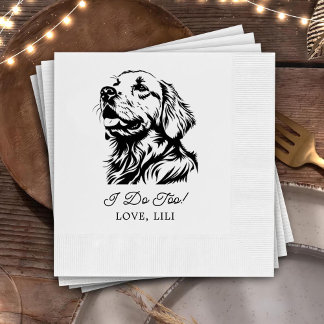 Guardanapo De Papel Ouro Retriever Dog Personalizado Eu Também Faço