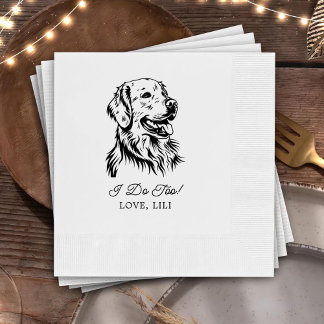 Guardanapo De Papel Ouro Retriever Dog Personalizado Eu Também Faço