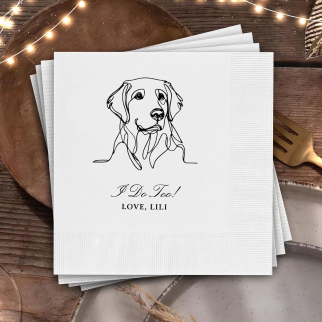 Guardanapo De Papel Ouro Retriever Dog Personalizado Eu Também Faço (Criador carregado)