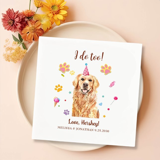 Guardanapo De Papel Ouro Retriever Dog Personalizado Eu Também Faço (Criador carregado)