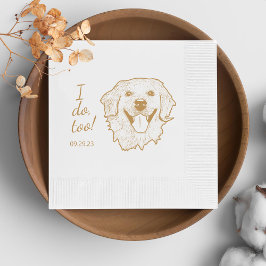 Guardanapo De Papel Ouro Retriever Dog Personalizado I Doo Too