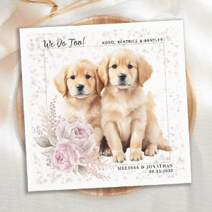 Guardanapo De Papel Ouro Retriever Nós Fazemos Casamento De Cachorro F