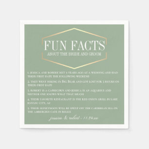 Guardanapo De Papel Ouro Sage - Fatos de diversão verde personalizado