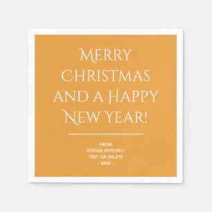 Guardanapo De Papel Ouro tradicional Laranja Feliz Natal Nápoles
