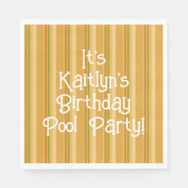 Guardanapo De Papel Ouro Yellow Orange Green Rust Stripe