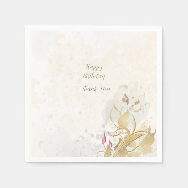 Guardanapo De Papel Ouros de pelúcia e de fundo folhas de papel guarda (Frente)