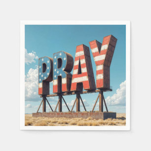 Guardanapo De Papel Outdoor Americano do PRAY Na Farmland