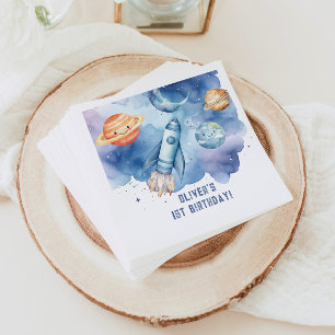 Guardanapo De Papel Outer Space Primeira Viagem em torno do aniversári