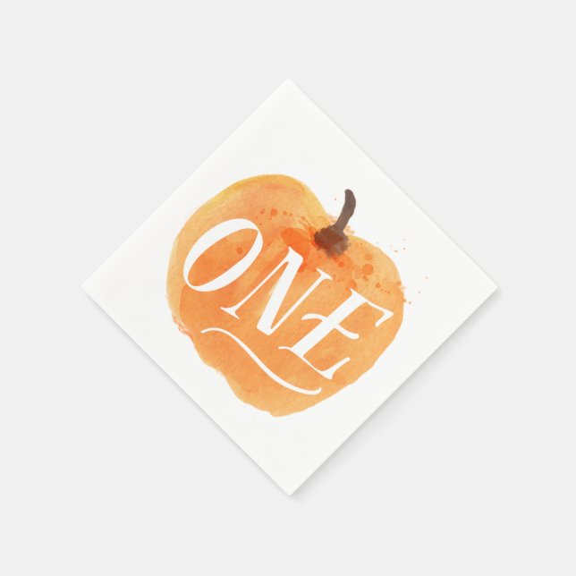 Guardanapo De Papel outono de Abóbora | Primeiro aniversário (Canto)