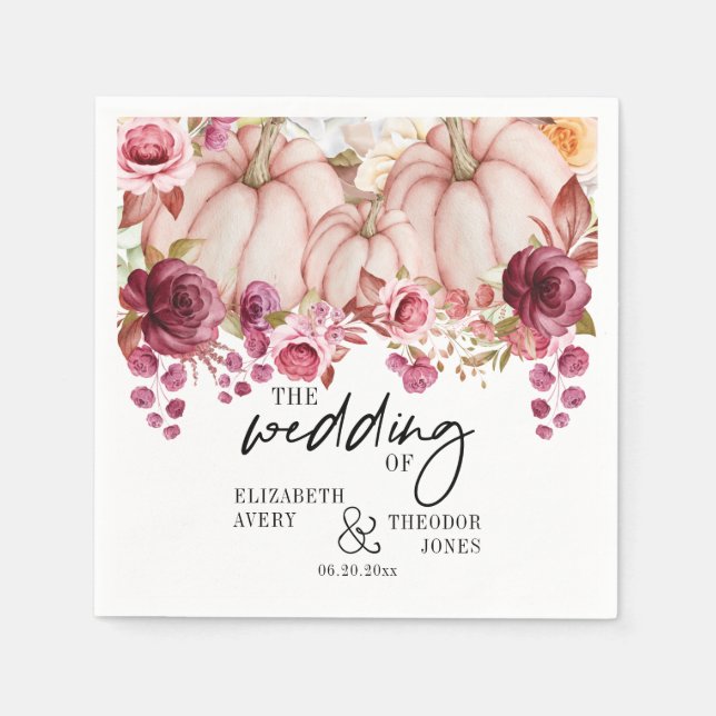 Guardanapo De Papel Outono Personalizado de Pumpkin (Frente)