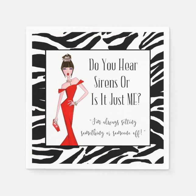 Guardanapo De Papel Ouviu Sereias Ou Sou Só Eu? (Frente)