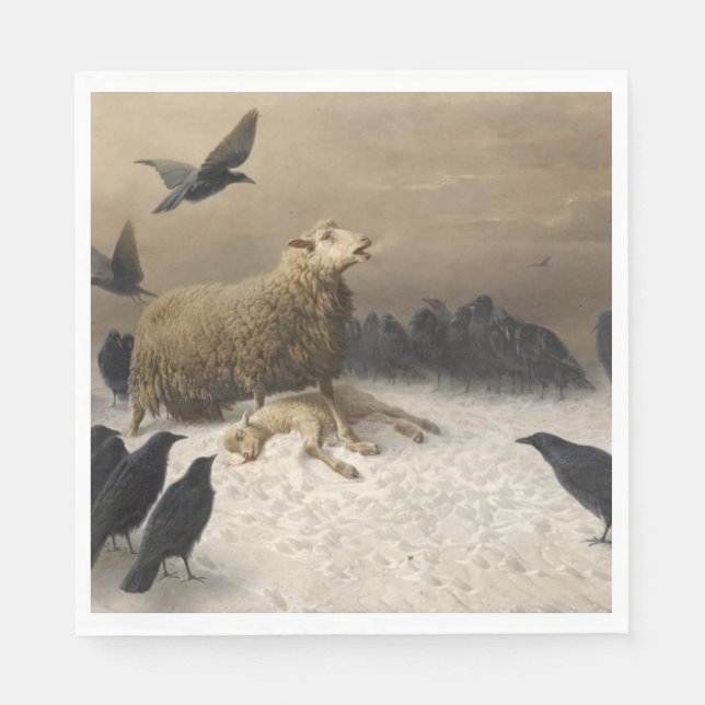 Guardanapo De Papel Ovelha com Morto (Frente)