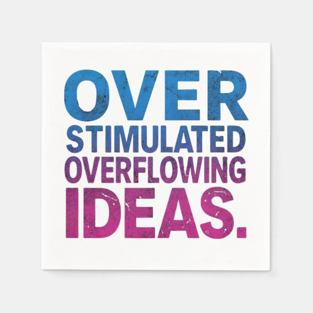 Guardanapo De Papel Overstimulated Ideas ND Cocktail Napkins  (Frente)