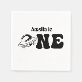 Guardanapo De Papel OVNI Personalizada do primeiro aniversario de Tema