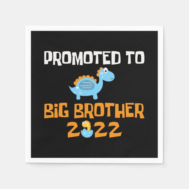 Guardanapo De Papel Ovo De Dinossauro Promovido Ao Irmão Grande (Frente)