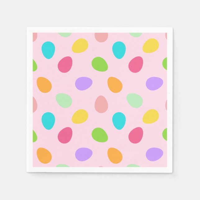 Guardanapo De Papel Ovos Básicos Rosa (Frente)