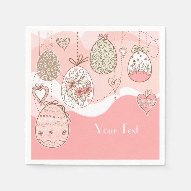 Guardanapo De Papel Ovos de Páscoa de Elegância Doce (Frente)
