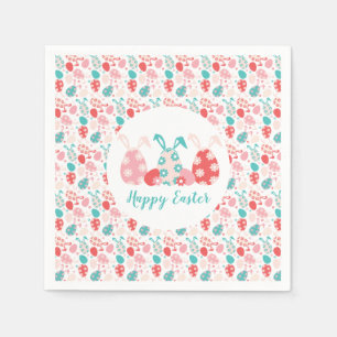 Guardanapo De Papel Ovos Decorados Felzs pascoa Ouvidos De Coelhinho
