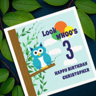 Guardanapo De Papel Owl Birthday