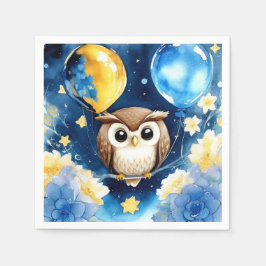 Guardanapo De Papel Owl First Birthday Napkins
