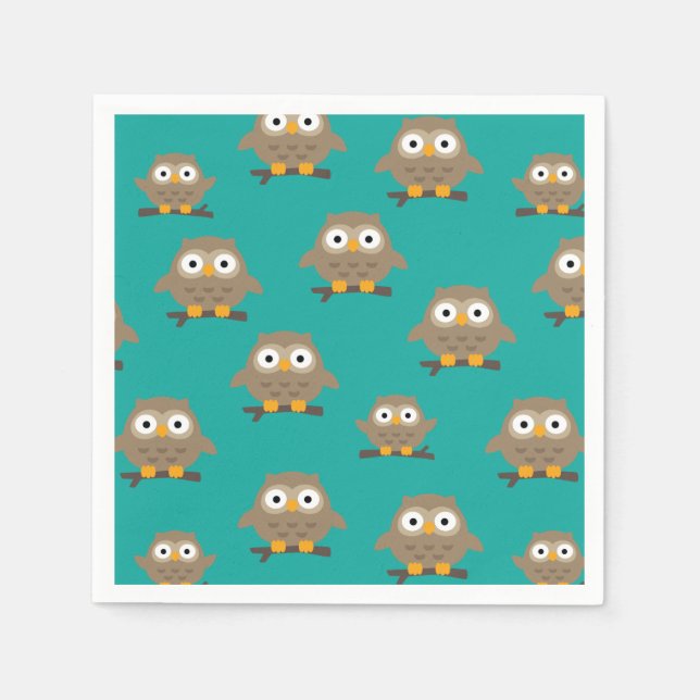 Guardanapo De Papel Owls Napkins (Frente)