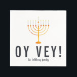 Guardanapo De Papel Oy Vey | Feliz Festa de Hanukkah Napkins<br><div class="desc">Quando se prepara para receber uma reunião de férias, uma festa ou janto de cocktail, os nossos guardanapos de Chanucá vão adicionar um toque divertido e festivo à tua mesa. Design seus guardanapos para tornar suas festas verdadeiramente únicas. Nossos designs modernos de Chanucá vão adicionar o toque perfeito à sua...</div>