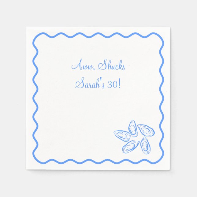 Guardanapo De Papel Oyster Funny Birthday (Frente)