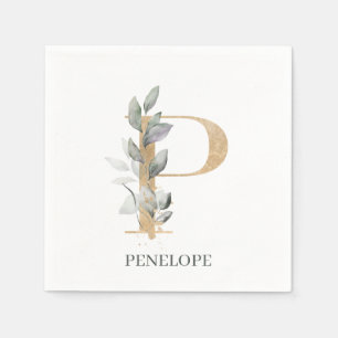 Guardanapo De Papel P Monograma Froral Personalizado Napkins