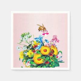 Guardanapo De Papel Pacificador Floral Rosa Chá de fraldas