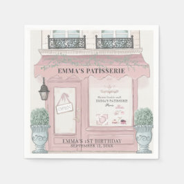 Guardanapo De Papel Padaria francesa Patisserie Paris primeiro anivers