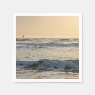 Guardanapo De Papel Paddleboard de praia de cacau