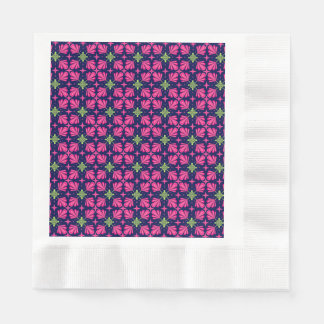 Guardanapo De Papel Padrão abstrato de pétalas florais rosa geométrica