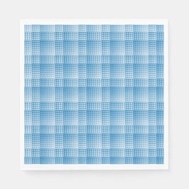 Guardanapo De Papel Padrão Abstrato Xadrez Branco Azul