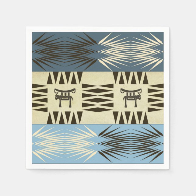 Guardanapo De Papel padrão africano tribal (Frente)