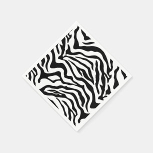 Guardanapo De Papel padrão animalista minimalista preto e branco
