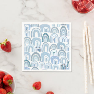Guardanapo De Papel Padrão Arco-Íris Azul-Bebê-Cute
