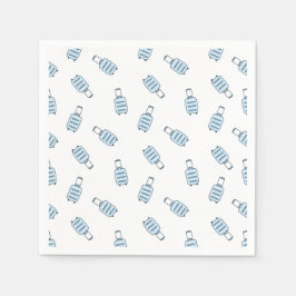 Guardanapo De Papel Padrão Azul de Porta-Bagagens Branca Sem Vista