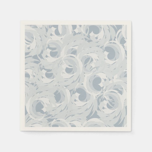 Guardanapo De Papel Padrão Azul-Teal Dusty (Frente)