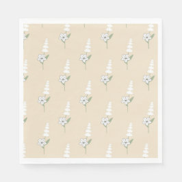 Guardanapo De Papel Padrão Botânico Boêmico Floral Beige