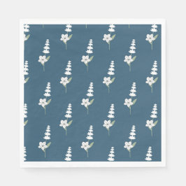 Guardanapo De Papel Padrão Botânico Floral Boêmico do marinho
