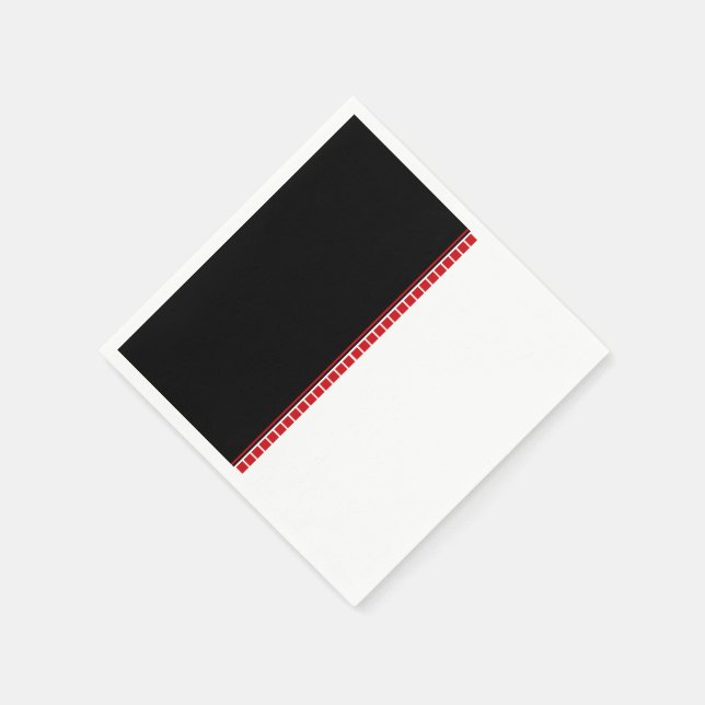 Guardanapo De Papel Padrão branco e vermelho preto Abstrato a frio (Canto)